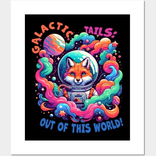 Galactic Explorer Fox - Whimsical Space Adventure Art Posters and Art